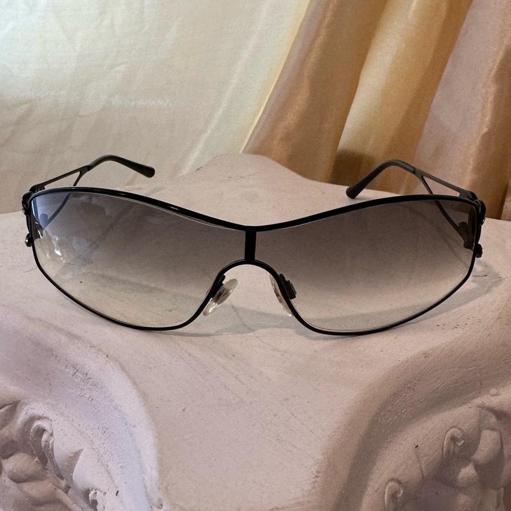 Chanel RARE Shield Crystal Studded CC Vintage Y2K Sunglasses - Picture 7 of 17